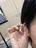 鹿戀s999足銀C形單鉆耳釘女 男女極簡(jiǎn)鋯石耳圈養耳洞耳骨夾耳飾品 12mm直徑 曬單實(shí)拍圖