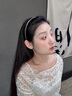 卡瑪倫（KAMALUN）黑色帶齒防滑發(fā)箍女頭箍壓發(fā)卡發(fā)捆頭飾細款發(fā)窟頭窟時(shí)尚氣質(zhì)韓國 寬邊閃鉆發(fā)箍 曬單實(shí)拍圖