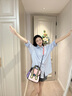 JumpFromPaper貓頭鷹二次元2D漫畫斜挎包女單肩包JFP送女友情人節(jié)七夕生日禮物 粉紅 曬單實拍圖