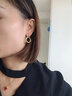 映棠新款潮莫比烏斯耳環(huán)輕奢小眾鑲鉆鏤空幾何菱形耳圈個性耳飾 金色莫比烏斯環(huán)耳環(huán) 曬單實(shí)拍圖