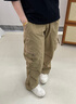 MMOPTOP美式多口袋工裝褲子春夏季男士痞帥傘兵直筒休閑褲MXXK10 卡其 XL 曬單實(shí)拍圖