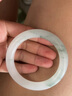 郎凱丹頓天山翠玉手鐲玉鐲女款冰透飄花圓條石英巖玉高冰翠鐲子送女友禮物 多翠 59-60圈口 曬單實(shí)拍圖