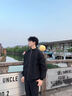 港仔文藝男@ 美式工裝飛行員夾克男春秋設計感男生棒球服外套男款 黑色 XL 曬單實(shí)拍圖