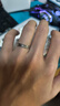 慕洛菲純999足銀情侶戒指鑲鉆男女士結(jié)定求婚對(duì)戒生日禮物送女友老婆 永恒摯愛（八倉直發(fā)，可分開發(fā)貨） 曬單實(shí)拍圖