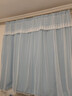 OUOETY小窗戶(hù)窗簾遮光雙層帶紗短款兒童房飄窗女生臥室布紗一體免打孔 米色【掛鉤式】 紗+遮光布 1.5米寬*1.8米高一片 曬單實(shí)拍圖