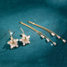 紀詩(shī)哲正品流蘇花朵耳環(huán)女長(cháng)款耳墜高檔耳飾品生日情人節禮物送女友老婆 花朵金色耳環(huán)【免費刻字】 曬單實(shí)拍圖