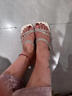意爾康王子水鉆透明粗跟涼拖鞋女夏季兩穿仙女氣質(zhì)一字涼鞋女 米色【廠(chǎng)家24H速發(fā)】 38 曬單實(shí)拍圖