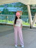 NICKYBABY女童夏季套裝2025新款洋氣兒童短袖網(wǎng)紅炸街夏裝女大童運動工裝褲 18897粉藍+15029粉色 120 cm 曬單實拍圖
