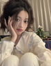 羽雅曼睡衣女夏季2025年新款長(cháng)袖韓版可愛(ài)娃娃領(lǐng)2025新款家居服兩件套裝 小熊(米色) L 【100-120斤】 曬單實(shí)拍圖