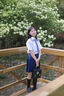 九寸陽(yáng)光套裝女JK制服三件學(xué)院風(fēng)藍(lán)色襯衣春秋長(zhǎng)袖條紋襯衫學(xué)生校供設(shè)計(jì)感 藍(lán)色 襯衫+半裙+領(lǐng)帶 M （襯衫+半裙+領(lǐng)帶 不含胸牌） 曬單實(shí)拍圖