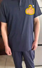 啄木鳥父親節(jié)禮物衣服爸爸夏季套裝休閑冰絲短袖t恤男士POLO衫中老年人 藏青+長褲套裝 2XL (54) [建議135-150斤] 曬單實拍圖