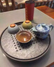 泱青韻紫砂烏金石茶盤儲水式泡茶臺 家用茶具干泡臺小型蓄水茶海 烏金石紫砂蓄水茶盤 曬單實拍圖
