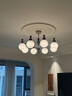 一格照明（YIGELIGHTING）中古風(fēng)LED客廳吊燈法式主燈餐廳吊燈飾大廳燈飾臥室燈具套餐組合 全光譜_8頭85CM三色變光 曬單實(shí)拍圖