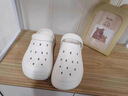 JCZS德國品牌手術(shù)室拖鞋洞洞鞋防滑防臭eva踩屎感2025新款不累腳護士 白色【純色】 38-39 (適合37-38) 曬單實(shí)拍圖