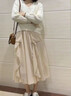 棉致連衣裙女裝2025年春季新款穿搭衣服套裝中長款吊帶裙針織裙子春秋 白色套裝【毛衣+吊帶裙】 L 建議100-120斤 曬單實(shí)拍圖