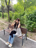 PMOG度假風(fēng)休閑吊帶裙女2025夏季慵懶顯瘦寬松蓬蓬碎花連衣裙ins 圖片色  M 【建議100斤-110斤內】 曬單實(shí)拍圖