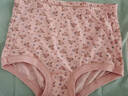 恒源祥女士中老年三角內褲純棉高腰寬松透氣內褲大碼媽媽短褲奶奶底褲 【2粉色花01+2粉色純色】 4條 4XL （適合體重140-155斤） 曬單實(shí)拍圖
