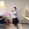 恰凡（QIAFAN）襯衫女2025年春季新款時(shí)尚洋氣小衫高級法式條紋上衣百搭收腰顯瘦 黑白條紋襯衫 S  100斤以?xún)?曬單實(shí)拍圖