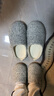 內泊【超舒服】棉拖鞋冬季男款抑菌防臭吸汗透氣乳膠羊毛毛拖鞋女灰44 曬單實(shí)拍圖