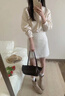 漫蔻依時尚百搭波點半身裙女2025年夏季新款甜欲風(fēng)蕾絲花邊A字裙 白色-現(xiàn)貨 【高質(zhì)量】 S 曬單實拍圖