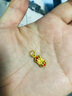 菜百首飾 黃金吊墜 足金3D鎏彩成長禮-學霸系列DIY轉(zhuǎn)運珠  含紅繩 定價 招財如意 曬單實拍圖