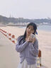 斤慕2025春夏新紫色甜美鏤空毛衣薄款外套女溫柔風開衫氣質(zhì)針織衫上衣 鏤空開衫紫色M碼建議80-105斤 曬單實拍圖
