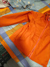 安初夏春秋外套男士連帽沖鋒衣新款潮流百搭微寬松痞帥工裝防曬夾克男 橘紅色【連帽款】 M 建議90-115斤 曬單實(shí)拍圖