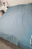 南極人水洗棉床上四件套簡(jiǎn)約純色雙拼被套床單學(xué)生宿舍三件套四季床品 淺石蘭-梵星藍【親膚柔軟細膩】 1.5-1.8m床單四件套/被套230*200 曬單實(shí)拍圖