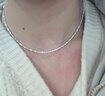 巷南999純銀碎銀子項鏈女生日禮物輕奢小眾高級感鎖骨鏈頸鏈新款飾品 925銀碎銀項鏈 曬單實(shí)拍圖