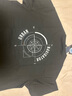 杰克·瓊斯（JACK&JONES）25年男裝短袖t恤男士夏季【涼感】寬松潮流趣味指南針印花半袖 E40黑色 常規 3XL 曬單實(shí)拍圖