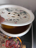 陶瓷茶盤托盤圓形家用宜興茶臺(tái)潮汕功夫茶具儲(chǔ)水小型白瓷茶盤茶托 10英寸竹報(bào)平安茶盤 曬單實(shí)拍圖