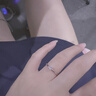 HYPATIA925銀戒指女指環(huán)求婚戒防鉆戒子高級感簡約時髦開口戒輕奢食指戒 水晶開口戒-S925銀 開口可調節(jié) 曬單實拍圖