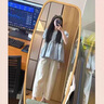 苒琦媽咪孕婦夏裝套裝時尚洋氣時髦寬松短袖娃娃衫上衣直筒闊腿褲兩件套夏 藍(lán)色上衣+杏色褲子【套裝】 2XL 曬單實拍圖