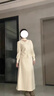 FSHE加絨加厚保暖半身裙女2025夏季新款復古高腰顯瘦A字裙長裙女裝 杏色 M 曬單實拍圖