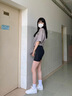 莫代爾安全褲女防走光夏季免穿內(nèi)褲二合一收腹提臀三分瑜伽鯊魚打底短褲 深灰色【收腹提臀 免穿內(nèi)褲】 XL 適合120-135斤 曬單實(shí)拍圖