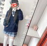 閃動(dòng)少女（SHANDONGSHAONV）jk制服春秋JK日系針織開(kāi)衫百搭款甜美秋冬學(xué)院風(fēng)純色長(cháng)袖學(xué)生毛衣 深灰針織開(kāi)衫 單件 S 曬單實(shí)拍圖