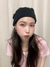 蘭蔓婭產(chǎn)后月子帽夏款孕婦出院月子睡帽空調房護腦門(mén)額頭防風(fēng)包頭發(fā)帶 純黑色 曬單實(shí)拍圖