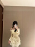 FSHE連衣裙女純欲風蕾絲一字肩修身法式蛋糕短裙上衣顯瘦韓版半裙套裝 上衣+短裙 兩件套 S 曬單實拍圖