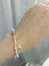 老廟黃金手鏈桃花轉(zhuǎn)運珠桃你喜歡招桃花手繩時尚女款生日節(jié)日生日禮物 桃花轉(zhuǎn)運珠約0.3g+禮盒 曬單實拍圖