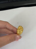 奢名紀金包銀戒指黃金徽章克羅心男士大版戒子板戒送爸爸生日禮物父親節(jié) 包金2.2克金包銀羅心戒指 曬單實拍圖