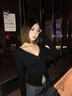 LDBE辣妹純欲風(fēng)V領(lǐng)長袖t恤女2025春季新款內(nèi)搭修身顯瘦黑色上衣打底衫 黑色 L 曬單實拍圖