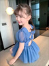 G.DUCKKIDS品牌童裝女童夏季泳裝洋氣2025新款女孩公主時尚兒童可愛女寶寶網(wǎng) 新升級（送泳帽）83006粉色 110 曬單實拍圖