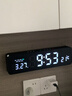 琪特時鐘擺臺式電子鐘表客廳桌面長屏?xí)r鐘高端時間顯示器掛鐘2025新款 自動對時-WIFI插電款至尊黑 12.5寸 曬單實拍圖