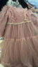 富羅迷女童連衣裙春秋季甜美洋氣小女孩網(wǎng)紗公主裙子 粉色 140  曬單實(shí)拍圖