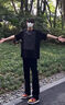 唐號黑色破洞牛仔褲男2025夏季薄款修身小腳直筒褲子男學(xué)生高街 黑色 XL 曬單實拍圖