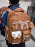 卡皮巴拉書(shū)包小學(xué)生兒童女生1-3-4-6一年級5男孩輕便減負護脊護肩 棕色大號 曬單實(shí)拍圖