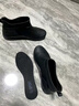 英式雨鞋男短筒防水休閑雨靴平底輕便廚房防滑膠鞋厚底水鞋工作鞋 630 黑色單鞋【標準碼】 39 曬單實(shí)拍圖
