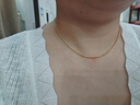 周六福（ZLF）  黃金項(xiàng)鏈女款足金999車(chē)花亮面圓珠素鏈 計(jì)價(jià) 46cm - 7.15g 曬單實(shí)拍圖