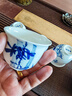 瓷都窯火景德鎮陶瓷蘭品茗杯 手繪青花瓷功夫茶杯子茶具白瓷茶盞碗小單杯 荷花【60ML】 曬單實(shí)拍圖
