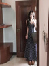 萬(wàn)欣兒復古格紋掛脖連衣裙女2025夏季辣妹度假風(fēng)收腰顯瘦氣質(zhì)吊帶長(cháng)裙子 格紋連衣裙 M 建議100-115斤 曬單實(shí)拍圖